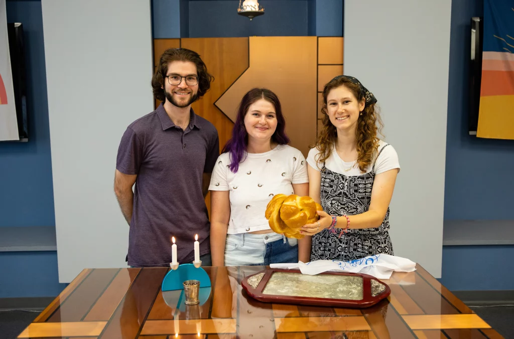 Students celebrating Shabbat